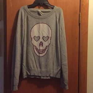 Girls Skull Sweatshirt- Large